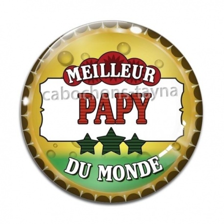 Cabochon Verre - meilleur papy