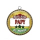 Pendentif Cabochon Argent - meilleur papy