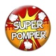 Cabochon Verre - super pompier