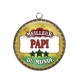 Pendentif Cabochon Argent - meilleur papi