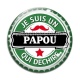 Cabochon Verre - je suis un papou qui déchire