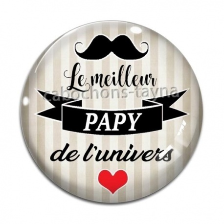 Cabochon Verre - meilleur papy