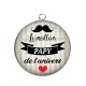 Pendentif Cabochon Argent - meilleur papy