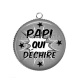 Pendentif Cabochon Argent - papi qui déchire