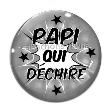 Cabochon Verre - super papi