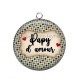Pendentif Cabochon Argent - papy d'amour
