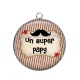 Pendentif Cabochon Argent - un super papy