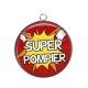Pendentif Cabochon Argent - super pompier