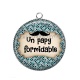Pendentif Cabochon Argent - un papy formidable