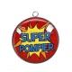 Pendentif Cabochon Argent - super pompier