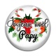 Cabochon Verre - joyeux noël papy