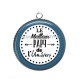 Pendentif Cabochon Argent - meilleur papy