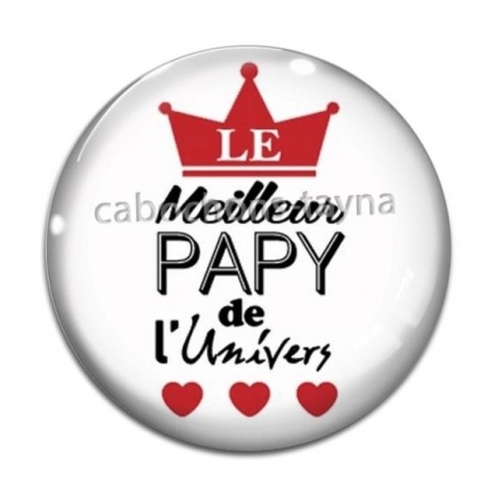 Cabochon Verre - meilleur papy
