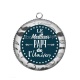 Pendentif Cabochon Argent - meilleur papy