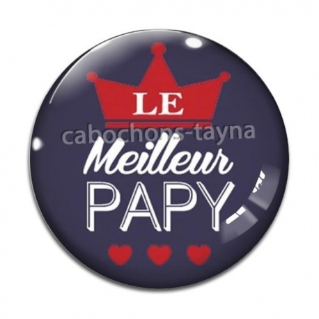Cabochon Verre - meilleur papy