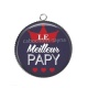 Pendentif Cabochon Argent - meilleur papy
