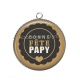 Pendentif Cabochon Argent - bonne fête papy