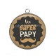 Pendentif Cabochon Argent - un super papy