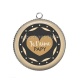 Pendentif Cabochon Argent - je t'aime papy