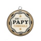 Pendentif Cabochon Argent - papy formidable