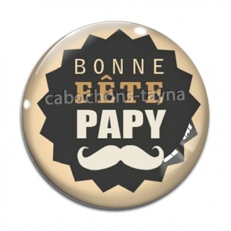 Cabochon Verre - bonne fête papy