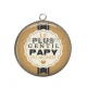 Pendentif Cabochon Argent - le plus gentil papy