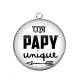 Pendentif Cabochon Argent - un papy unique