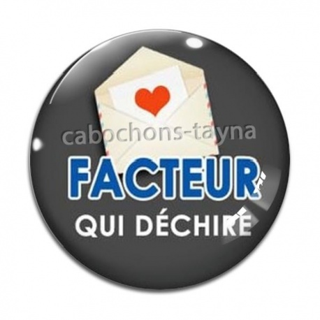 Cabochon Verre - facteur qui déchire