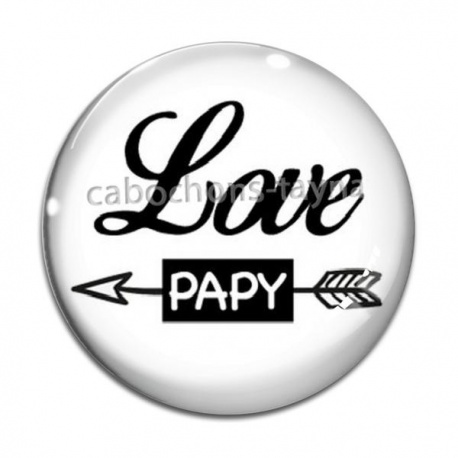 Cabochon Verre - love papy