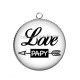 Pendentif Cabochon Argent - love papy