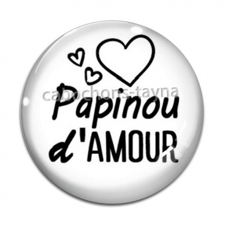 Cabochon Verre - papinou d'amour
