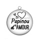 Pendentif Cabochon Argent - papinou d'amour