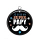 Pendentif Cabochon Argent - super papy