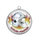 Pendentif Cabochon Argent - sapeurs pompiers