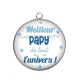Pendentif Cabochon Argent - meilleur papy