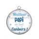 Pendentif Cabochon Argent - meilleur papi