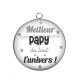 Pendentif Cabochon Argent - meilleur papy