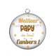 Pendentif Cabochon Argent - meilleur papy