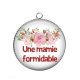Pendentif Cabochon Argent - une mamie formidable