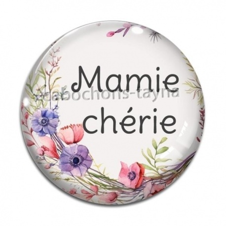 Cabochon Verre - mamie chérie