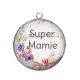 Pendentif Cabochon Argent - super mamie
