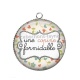 Pendentif Cabochon Argent - une copine formidable