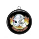 Pendentif Cabochon Argent - sapeurs pompiers