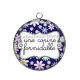 Pendentif Cabochon Argent - une copine formidable