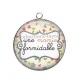 Pendentif Cabochon Argent - une mamie formidable