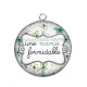 Pendentif Cabochon Argent - une mamie formidable