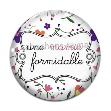 Cabochon Verre - une mamie formidable