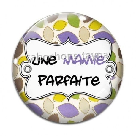 Cabochon Verre - une mamie parfaite