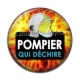 Cabochon Résine - pompier qui déchire