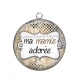 Pendentif Cabochon Argent - ma mamie adorée